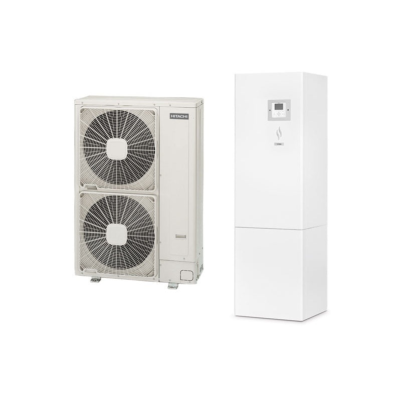 Hitachi Yutaki H Combi - 13 kW Split Luft-Wasser-Wärmepumpe + 220l Speicher 4 Hitachi Yutaki H Combi - 13 kW + 220l